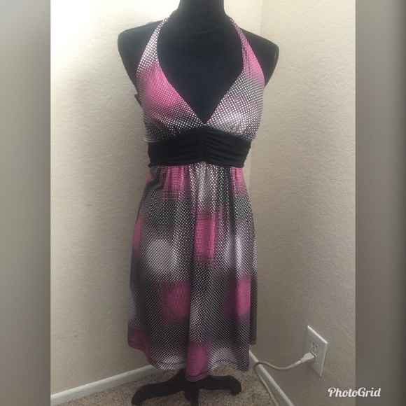 My Michelle Dresses & Skirts - My Michelle Pink and Black halter dress